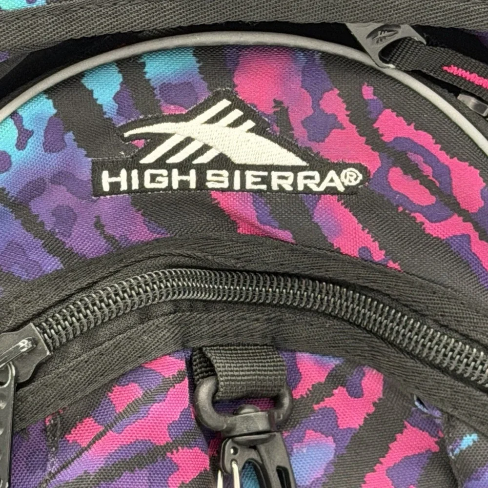 High Sierra Fatboy Backpack Pink Purple Teal School Bag Suspension Strap 19.5
